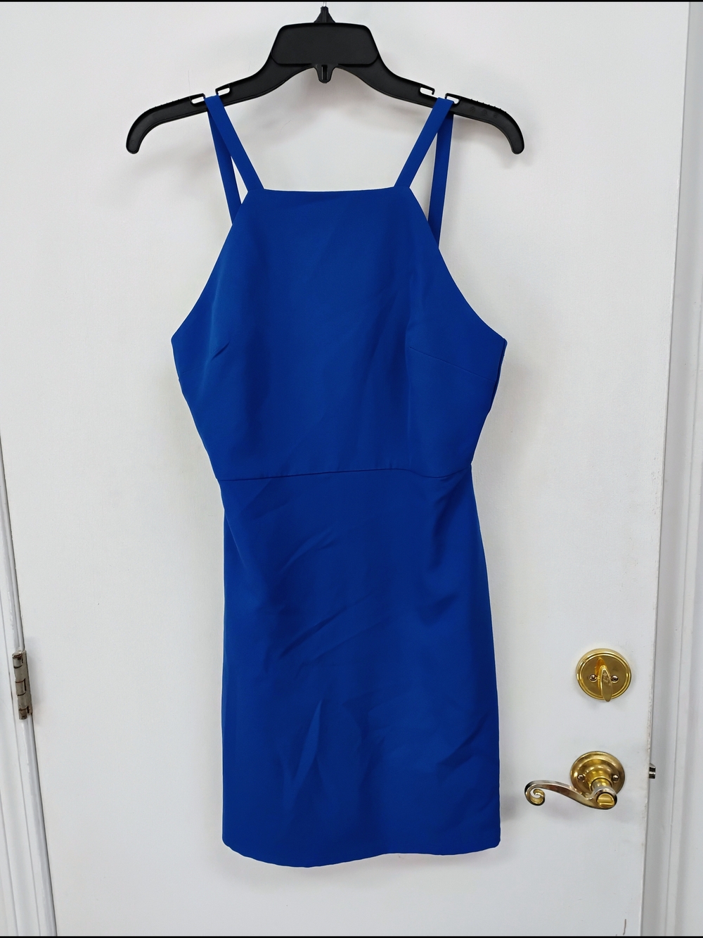 NSR Royal Blue Halter Sheath Mini Dress Medium